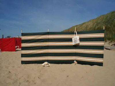 Immagine prodotto di Paravento da spiaggia 4 m verde/marrone/beige in Poliacrilico - Paravento da campeggio da 4 m