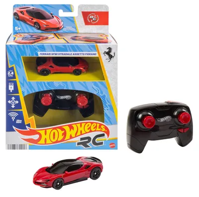 Image de Hot Wheels Voiture Ferrari télécommandée Rouge Rouge One Size
