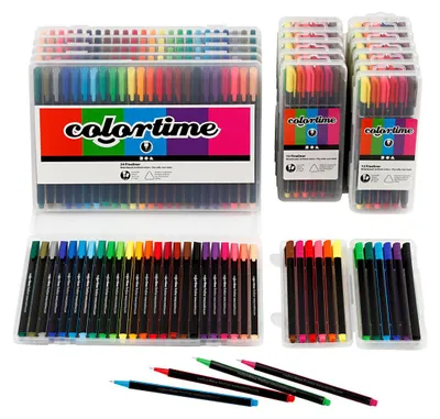 Image de Colortime Fineliners Diverses couleurs, 18 paquets