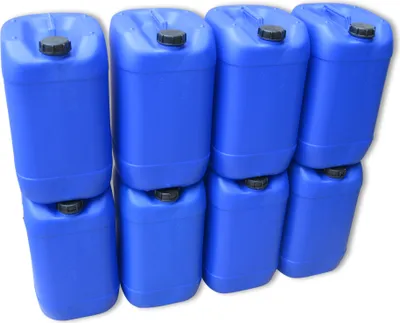 Produktbild von kanister-vertrieb® 8 Stück 25 Liter 25 L Kanister Camping Outdoor Wasserkanister lebensmittelecht Farbe blau inkl. Etikett (8x25 knb)