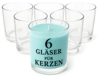 Productafbeelding van Glasmark KROSNO 1992 - Set van 6 kaarsglazen. Glazen voor het maken van kaarsen