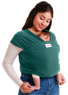 Image de Écharpe de portage pour bébé - Légère, pour les enfants de 3 à 16 kg - Vert foncé