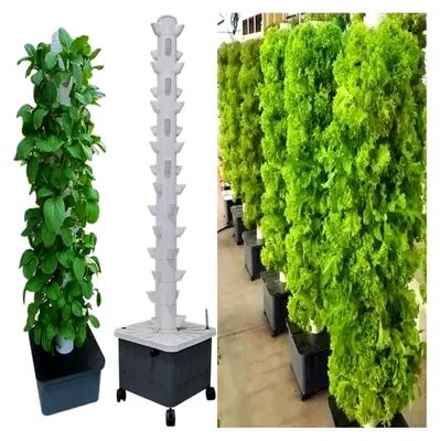 Produktbild von Hydrokulturturm, Aquaponik-Anbausystem, vertikale Hydrokultur, 45-Loch-Pflanzmaschine für den Anbau von Obst und Gemüse zu Hause