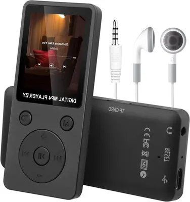 Immagine prodotto di Lettore MP3 portatile - Lettore musicale Bluetooth - Ascolto di musica - Altoparlante integrato - 32GB di memoria - Nero