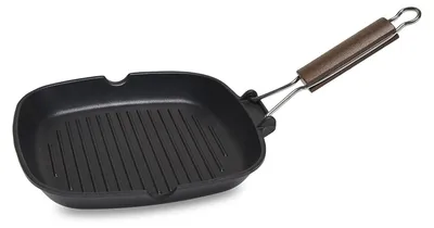 Grillpfanne 28x28 cm, 5-lagig, antihaftbeschichtet, Aluminium