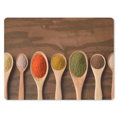 Produktbild von MuchoWow® Mauspad Mousepad Schöpfkelle - Kräuter - Lebensmittel - Gewürze - Tisch 23x19 cm - Mousepads - Maus Mat - Pad - Mausunterlage - Schreibtischunterlage - Mauspad