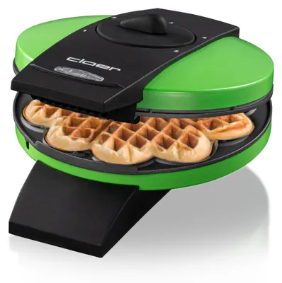 Produktbild von Cloer 1627-14 Waffeleisen für eine Herzwaffel mit 15,5 cm Durchmesser, Herzwaffeleisen mit Antihaftbeschichtung, stufenlosem Bräunungsgrad & optischer