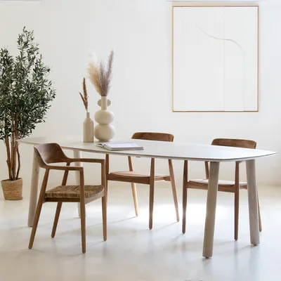 Produktbild von Esstisch Danish Oval 170cm - Natural Mangoholz - Leone