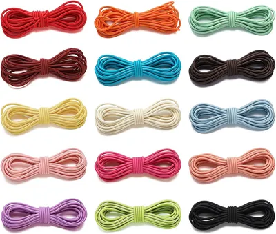 Produktbild von Elastikband 200 cm, 15 Farben, 2 mm, Schmuckherstellung