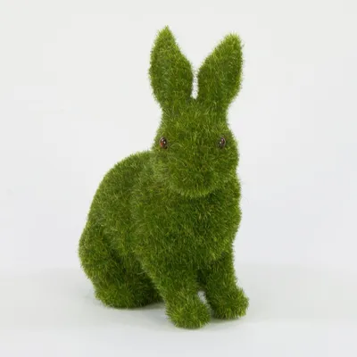 Image de Figurine floquée de lapin assis