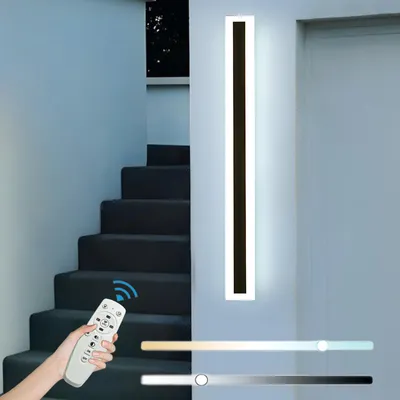 LED-Außenwandleuchte, dimmbar, 20 W, 100 cm, Schwarz