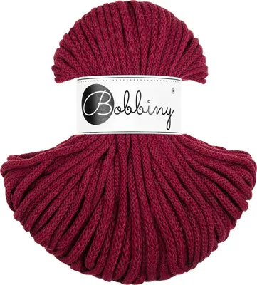 Zdjęcie produktu dla Bobbiny Premium 5 mm 50 m Wine Red Sznurek