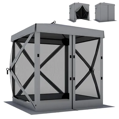 Productafbeelding van Outsunny paviljoen, 1,85 x 1,85 m, waterdicht, opklapbaar, met 4 zijpanelen