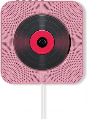 Immagine prodotto di ZELURXX Lettore CD Bluetooth a parete, lettore multifunzionale, presa USB, FM, telecomando senza fili, interruttore di estrazione del cavo, 18,9 x 18,9 x 3,7 cm