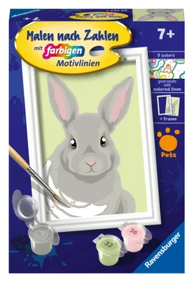 Produktbild von Ravensburger Malen nach Zahlen Niedliches Kaninchen Serie F