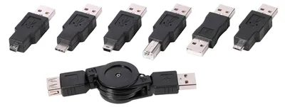 Immagine prodotto di VIVanco™Set Adattatore USB Con Avvolgicavo USB