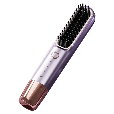 Produktbild von Tragbare Haarglätterbürste,Mini-Kabelloser Heißkamm, wiederaufladbare Glätteisenbürste mit Negativ-Ionen, elektrisches Haarstyling-Tool,ideal für Mädchen und Frauen auf Reisen
