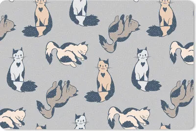Produktbild von MuchoWow® Mauspad Mousepad Muster - Katze - Herz - Jungen - Mädchen - Kinder - Kind 27x18 cm - Mousepads - Maus Mat - Pad - Mausunterlage - Büroartikel - Desk Matten