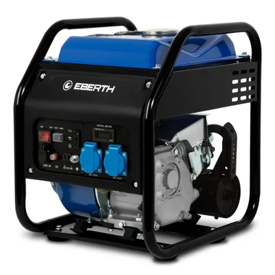 Produktbild von EBERTH 3200 Watt Inverter Stromerzeuger leise, Notstromaggregat mit 7 PS Benzinmotor, 4-Takt, Stromgenerator mit 2x 230V und 2x USB Anschluss