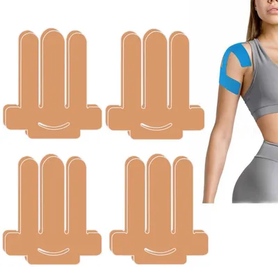 Produktbild von Kinesiotape für Schultern, vorgeschnitten, wasserfest, elastisch, hautfreundlich, 8 Stück, Hautfarbe