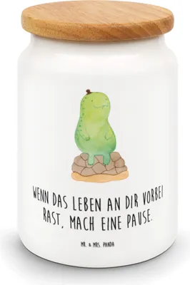 Produktbild von Mr. & Mrs. Panda Kaffeedose Schildkröte Pause - Weiß - Geschenk, Dose, Teedose, salzdose, Achtsam, Achtsamkeit, Keksdose, aufbewahrungsbehälter