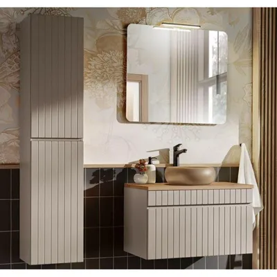 Image de Ensemble meuble vasque + 3 éléments - 80 cm - Emblematic Cashmere