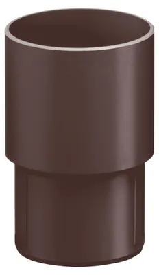 Produktbild von INEFA Fallrohr Verbinder, PVC DN75 / 75mm Dunkelbraun Ablaufrohrverbinder Dachrinnenzubehör, einfache Steckmontage, Germany