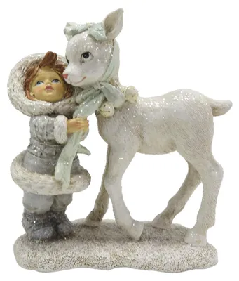 Immagine prodotto di Figura di Clayre & Eef Bambino 13 cm in poliresina bianca