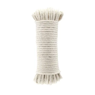 Image de A. Corde tressée en coton, polyvalente, pour séchage du linge - 4,5 mm x 15 m