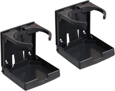 Produktbild von Einstellbarer Becherhalter, schwarz, 2-teilig, für Auto und Boot