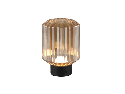 Obrázok produktu pre Nabíjateľná stolová lampa LORD Jantárové tienidlo