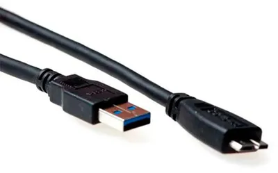 Zdjęcie produktu dla ACT SB3031, 2 m, USB A, Micro-USB B, USB 3.2 Gen 1 (3.1 Gen 1), Męska/Męska, Czarny