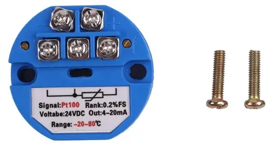 Temperaturtransmitter PT100 4-20mA, 24V DC, 44x42x24mm
