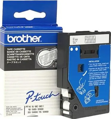 Image de Ruban d'impression pour étiqueteuse Brother TC195, largeur 9 mm