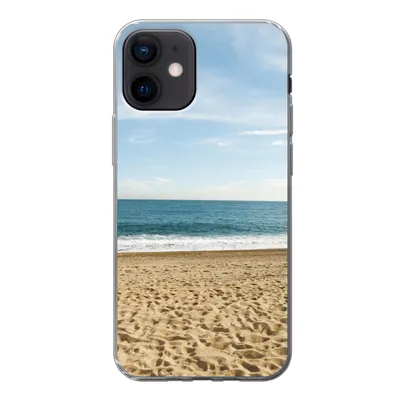 Produktbild von MuchoWow® Handyhülle Schutzhülle Hülle für iPhone 12 Strand - Sand - Meer Silikon Softcase Handy Hülle - Schutzhülle