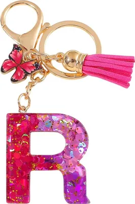 Produktbild von Schlüsselanhänger Alphabet R - Rosa Schmetterling KP37962