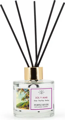 Produktbild von Reed Diffuser, Aroma Diffuser, Duftöl Diffuser | Sol y Mar | 100 ml, Glas, ohne Flamme & Strom, für Wohnzimmer