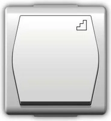 Produktbild von Naka24 Weiss IP44 Aufputz Schalter-Steckdosenprogramm Feuchtraum Schuko Hermes 2 (Treppenschalter 1003-00)