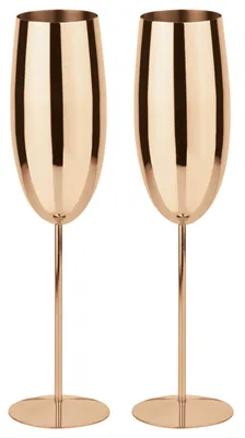 Obrázek produktu pro Paderno Sklenice na šampaňské měděné 270 ml - 2 kusy