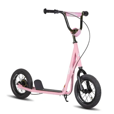 Produktbild von Stabiler rosa Kinderscooter 12 Zoll für Outdoor-Abenteuer