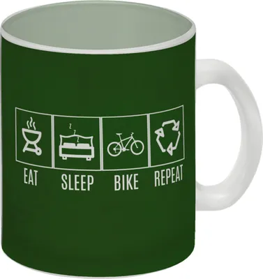 Produktbild von Eat, sleep, BIKE, repeat Glas Tasse Auf der Suche nach einem ausgefallen