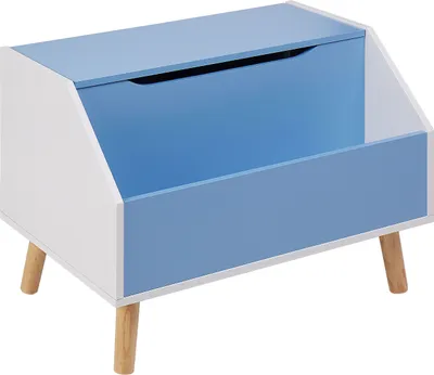 Produktbild von BELIANI Aufbewahrungskiste Blau 43 x 60 cm Spielzeugtruhe Spielzeugbox für Kinderzimmer