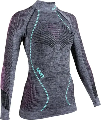 Produktbild von UYN Ambityon langarm Funktionshirt Damen black melange/pink/aqua XS