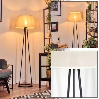 Produktbild von Schiavonea Stehlampe aus Metall/Stoff in Schwarz/Beige/Weiß