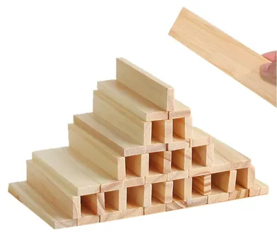 Immagine prodotto di Blocchi di legno per attività creative - 30 pezzi, dimensioni 100 x 20 x 7 mm