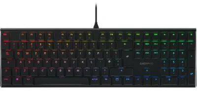 Produktbild von CHERRY MX 10.0N, Kabelgebunden, USB, Mechanischer Switch, AZERTY, RGB-LED, Schwarz
