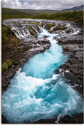 Produktbild von ARTland Leinwandbild Wasserfall Bruarfoss auf Island Größe: 20x30 cm