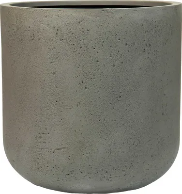 Produktbild von VIVANNO Pflanzkübel Fiberglas CHICO Rund, Vesuvgrau Beton-Design - 40x40 cm
