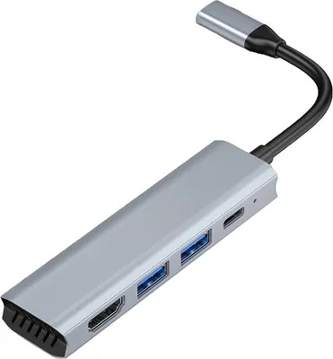 Obrázok produktu pre INF 4-v-1 USB-C na HDMI Hub Adaptér 4K - Napájanie a prenos dát 5 Gbps