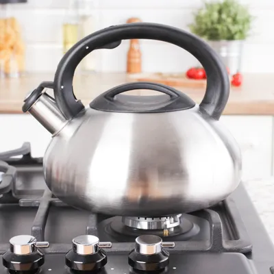 Produktbild von Edelstahl Wasserkessel 3L Flötenkessel Teekessel Schwarz AMBITION